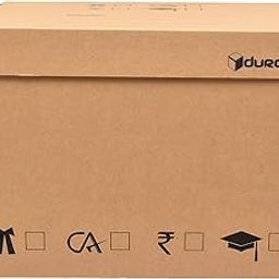 LET'S PAC - Multipurpose Storage Box with Lid - Corrugated Cardboard Organizer, Large Size - Pack of 5-15