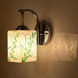 Mahganya Industries Corded Electric Designer Home Decorative Modern Glass Wall Lamp -Without Bulb -0125(White)-21