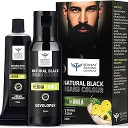 Bombay Shaving Company Beard Color For Men | Natural Black Beard Color | Long Lasting | Paraben And Sulfate Free | 60ml-34