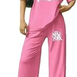 my swag New York Graphic Cotton Loungewear Set, T-Shirt and Pants, Casual Comfort Wear-picture-17