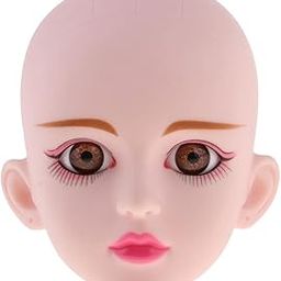 CALANDIS™ 1/4 Female Doll Head w/ Brown Eyes for BJD DIY Part Accs Rose Red Eye Shadow | Full Size, SD | Dollfie & BJDs | by Brand, Company, Character | Dolls-3