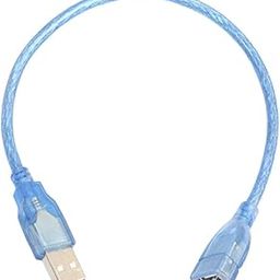 35cm Premium USB Extender Cable Male to Female USB A Male to USB A Female 2.0 Data Transfer and Charging Adapter for TV, PC, Laptop, PlayStation, Xbox, Flash Drive,etc (Transparent Blue)-27