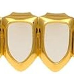 CALANDIS® 18K Gold Plated Grills Up Bottom Mouth Teeth Caps Hip Hop Hollow Halloween-picture-31