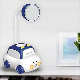 Pick Ur Needs Mini Rechargeable Car Design StudyTable LED Desk Lamp with Pencil Sharpening Night Light (Blue)-picture-29
