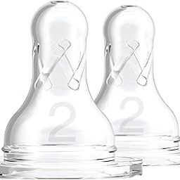 Dr. Brown's Natural Flow Level 2 Silicone Baby Bottle Nipples (2-Pack)-5