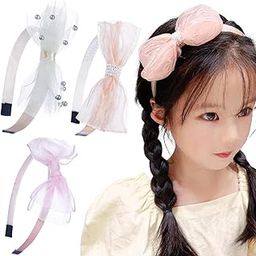 Hairbands with Fancy Fashion Bow & Teeth Comb- Set of 3 Headbands-20