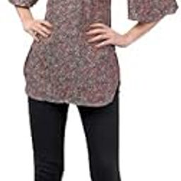 Latest Casual Floral Print Crepe Top for Women's & Girls-image-1