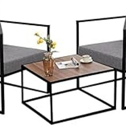 Indoor/Outdoor Living Room Balcony Garden Chair Table Set, 1 Table, 1 Chair-image-63