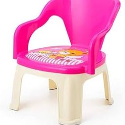 Presta Eco Plastic Chair with Comfortable Cushion Seat & High Backrest Lightweight Stool Home Play School 1 to 5 Year (Pink)-picture-17