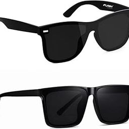 Unisex Flat Lens One Peace Square Non Polarized Sunglasses Black Frame for Men Women Free Size, Pack Of 2-image-34