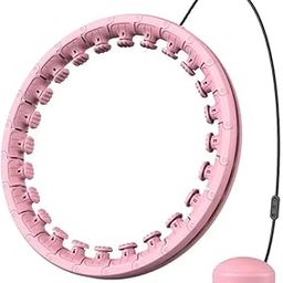 Silent New Weighted Hula Circle Hoops for Adults Workout for Weight Loss, Infinity Fit Hoop Plus Size, 24 Detachable Links, Exercise Hoop for Women-Multicolor (Design 2)-image-93