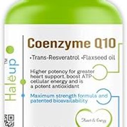 Haleup Coenzyme Q-10 300 mg,Enriched with Resveratrol & Omega-3 EPA/DHA || Healthy Heart|| Brain|| Immunity | (Pack of 1 |(60 Capsules)|), 110 grams-29