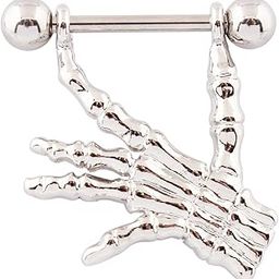 Ghost Claw Nipple Ring | Stainless Steel Hand-Shaped Piercing Jewelry for men and women-image-46