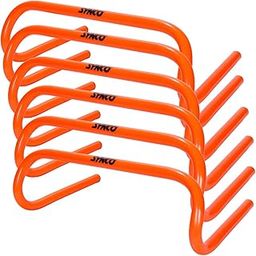 Synco Agility Hurdles (Round, 6 inch) for Field Training and Speed Coordination | Hurdles for Training, Practice, Exercise & Fitness | with Bag - Pack of 6 (Orange)-7