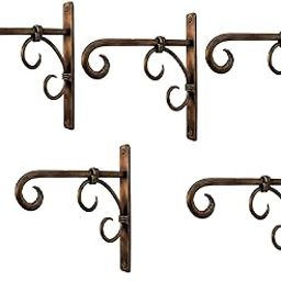 Metal Plant Hanger Wall Hanging Plant Hook for Bird Feeders Planters Lanterns Wind Chimes Hanging Baskets Ornaments Lights Indoor Outdoor Balcony (Deluxe-Pack-5)-image-90