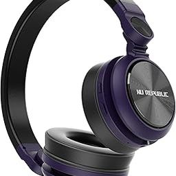 Nu Republic Starboy with 54 Hour Playtime, X-Bass® Technology, 40mm Neodymium Drivers, Gaming Mode, Bluetooth V5.4, Dual Pairing, Dual Stereo, Type-C Fast Charging ENC Bluetooth Headphones (Purple)-31