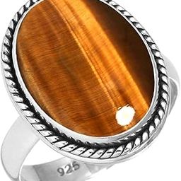 925 Sterling Silver Handmade Ring for Women 12x16 Oval Gemstone Fashion Jewelry for Gift (99041_R)-image-27