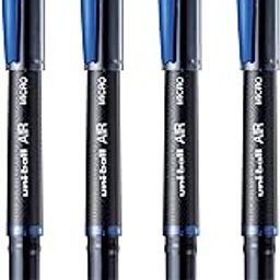 uni-ball Air UBA188M 0.5mm Roller Ball Pen | Waterproof Bold Ink | Water & Fade Resistant | Long Lasting Smudge Free Ink | School and Office stationery | Blue Ink, Pack of 4-picture-19