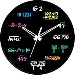 SANDROSE Mathematics 10 inch Designer Plastic Wall Clock Home for Living Room Kitchen Bedroom Office Classroom Kids Room-image-78