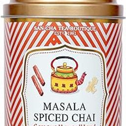 Sancha Tea Boutique, Masala Chai, Original Masala Blend with Ginger, Cardamom & Cinnamon, Premium Assam Tea Blend, 100g Whole Leaves-image-57