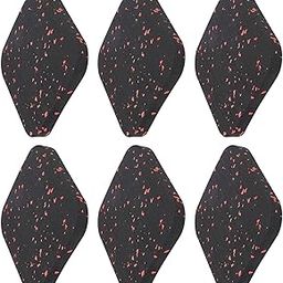 Ubersweet® Rubber Ground Mat, Wear‑Resistant Treadmill Mat Sound Insulation for Exercise for Sportsman(Black red)-2
