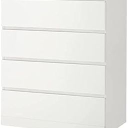 MARIAS KOMMERCE Engineered Wood Malm Chest Of 4 Drawers, White 80X100 Cm (31 1/2X39 3/8 "), Painted-5