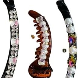 Fashionable Fancy Stylish Embellished HairClutcher HairClaw Banana Clips Long Hair Jaw Clips Clutches Barrettes Hair Accessories for Women and Girls-image-39