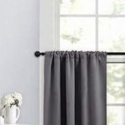 Comfy Home Washroom/Kitchen Window Rod Pocket Blackout Curtain Pack of 1 Piece (Width - 46" Inch X 36" Inch - Length) Grey-8
