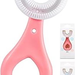 Kalakriti U Shaped Toothbrush For Kids 2-5 With Cover|Manual U Type 360 Degree Soft Silicone Oral Teeth Cleaning Gift For Baby Infant Toddler Children|Kids Tooth Brush, 1 Pc,Multicolour-17