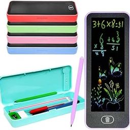 LCD Writing Tablet with Storage Case, 8.5 inch Digital Drawing Board, Multi-Colour Pencil Case Set-image-60