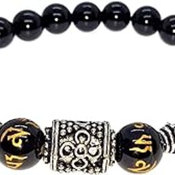 Silvertree925 Beautiful Tibetan Bracelet & Real Silver Plated Element Black Bracelets For Men Stylish With Natural Tiger Eye-27