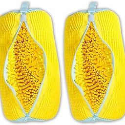 2Pc Shooe LaundryBag for WashingMachine | Reusable Mesh ShoeCleaningBag with Zipper All Kind of Running Shoes Used Washing Bag(Washing Bag-2)-image-22