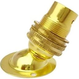 Hackensack Heavy Duty Brass Angle Bulb holder for Lamp, Lamp Base Socket, Light Socket for Led lamp Electric Bulb Use in Home and Office, Color- Gold (Pack of 2)-23