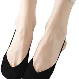 Toe Topper Socks Women with Sling Back No Show Half Socks Non-Skid Low Cut Liner Socks for Heels_Pack Of 01-image-93