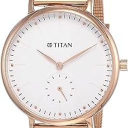 Women Metal Analog White Dial Watch-95142Wm01/Np95142Wm01, Band Color-Rose Gold-47