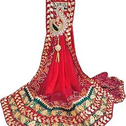 Bandhej Bandhani Marwadi Chunri Odhani - Available in Piliya, Pomcha, Chunri - Useful for Pooja, Mangal Path, Traditional, Religious and Ethnic Look-46