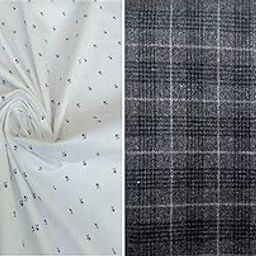 Pri & Su CottLinns Combo of Giza Cotton Printed Shirt 110002 & Trouser Fabric 90065-image-49