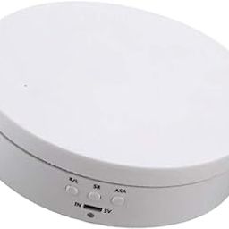 Electric Rotating Display Stand Turntable Jewelry Model Toys Holder White-image-4