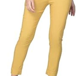 Regular Fit Elastic Waist Cotton Pencil Pant Casual/Formal Trousers with Dual Side Pockets for Women's & Girls-image-28