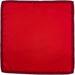 Bright Red Microfiber Pocket Square for Men with Dark Red Border-image-31