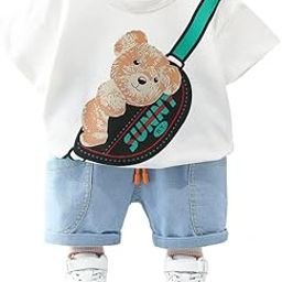 Baby Boys Cotton Printed T-Shirt with Shorts in Clothing Set-image-30
