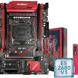 JE,ISHUO X99 Motherboard D4 LGA 2011 ATX Motherboard M.2 Slots 4 Channel DDR4 with 16GB RAM and E5 2680 V3 Processor-73