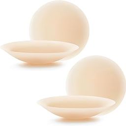 Nipple Cover - Sticky Adhesive Silicone Nipple Pasties - Reusable Pasty Nipple Covers for Women (Pack of 2 Pair) Pink/Nude 2 Pack-image-74