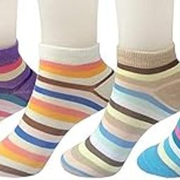 Women's Ankle Length Pure Cotton Socks | Stretchable & Breathable Ultra Soft Socks For Casual & Formal Wear | Multicolor-10