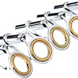 loom tree LOOM TREE® 5X Fishing Rod Tip Guide Ring Set Circle Pole Repair Kit 6 Size Gold-picture-10