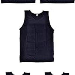 Gym Vest for Men & Boys in Navy Blue Color Sports Running Cotton Sleeveless Vest/Baniyan Modern Fit Solid Inner wear Pack of 5-picture-32