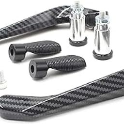 ELTRON TURBO Universal 7/8in 22mm CNC Aluminum Handlebar Brake Clutch Lever Hand Guard Protector for Motorcycle, Motorbike, Grey, Coated-image-24