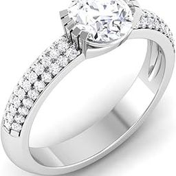 14k (585) White Gold Ring for Women-image-66