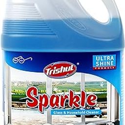 Trishul Sparkle Glass Cleaner | Mirror Cleaner | Glass Polish | Pro Glass & Multi-Surface Cleaner & Disinfectant | Sparkling Glass Wipe | 5 Ltr-3