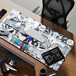 Gradient Mist ONE Piece Brook Anime Large Extended Mouse Pad for Laptop Desktop PC Gaming Desk Mat Rubber Base Desk Pad (11IN x 23IN x 3mm)-image-76